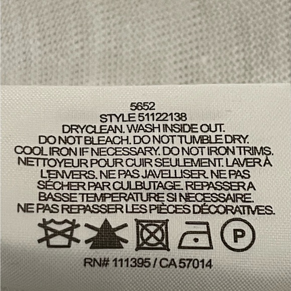 Tory Burch linen tee with bronze sparkling appliqué. L/XL - Picture 6 of 7